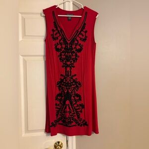 Red & black dress